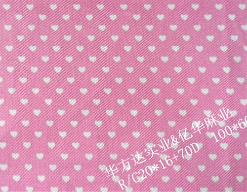 弹力印花面料 R/C20*16+70D