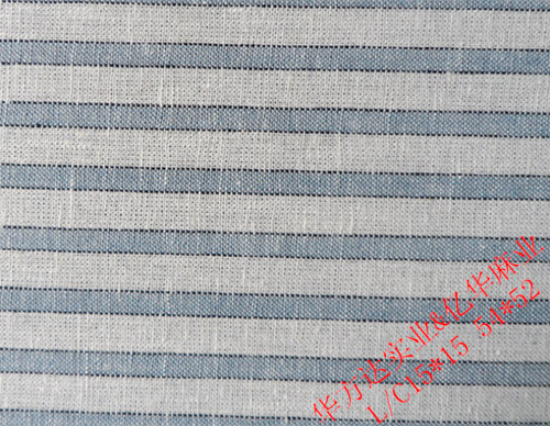 Linen/cotton blended yarn-dyed fabric  L/C15*15